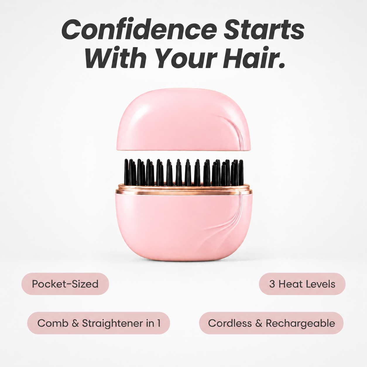 SnapSilk™ Mini Portable Hair Straightener